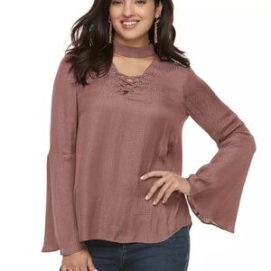 NEW Jennifer Lopez Blouse Long Sleeve Size Medium Office Party Lightweight